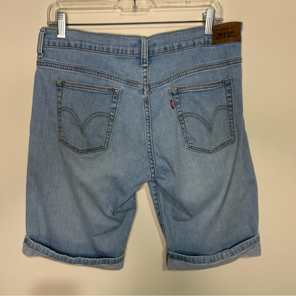 Levi’s 515 Jeans Shorts Women’s 10 Blue Cotton Outdoor Stretch Roll Up Vintaged - Picture 2 of 14